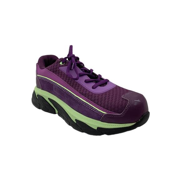 Avenger Shoes - Avenger Women's A1010 Electra CT Work Boots Purple/Green - Wide